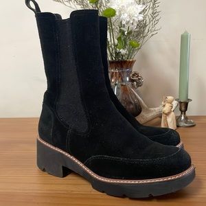 Naturalizer Domino Suede Lug Boot Water Repellant chelsea boots women's 6.5